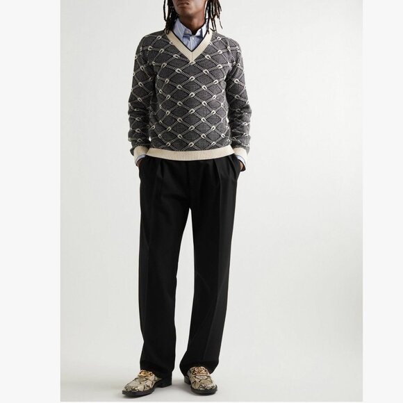 GUCCI SHOES MENS INTERLOCKING G LOGO PYTHON PRINT LOAFERS sz 8 8.5 US - Picture 2 of 15